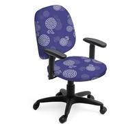 Hobbspring Set di 2 coprisedia per sedia da ufficio, in poliestere, con fiori d'amore e foglie di frutta, per scrivania universale, girevole, regalo per ufficio