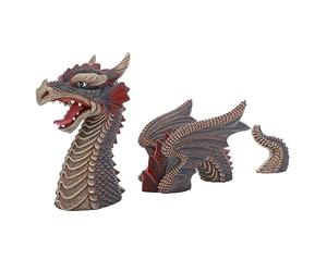 Hobby Acqueristico Red Dragon 2 I 31,5 x 16 x 13,5 cm, Decorazione in 3 Pezzi, Nessuna Influenza sulla qualità dell'Acqua, Facile da Pulire