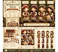 Hobby Area - Set da cucito con ballata in miniatura Woodlands | Decorazione Patchwork Appello e Dettaglio Scena