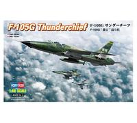 Hobby Boss F-105G Thunderchief Airplane Model Building Kit Molded Color