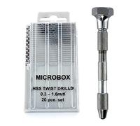 Hobby doppio girevole top pin morsa e 20 pezzi Microbox drill set