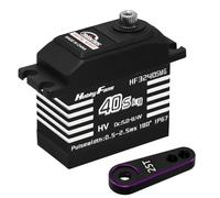 Hobby Fans Servo digitale RC Servo 40 kg High Torque Servo All Waterproof Metal Gear Servo con 2 pz 25T Servo Horn per 1/12 1/10 1/8 RC Car RC Crawler Robot Boot, Nero