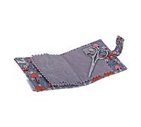 Hobby Gift Astuccio per aghi, 5 aghi da cucito, 4 spilli sicuri, 3 spilli e forbici incluse, 100% cotone, 2,5 x 9,5 x 11,5 cm