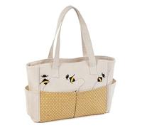 Hobby Gift Borsa Artigianale, Cotone, Bee-Applique, 13 x 36 x 31cm