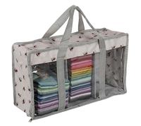 Hobby Gift Borsa Fat Quarter Grande per Maglia con Zip a Lunghezza Intera e Design Trasparente, Borsa Organiser per Uncinetto e Accessori Creativi con Doppi Manici - 46 x 15 x 26 cm, Api