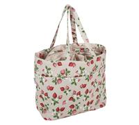 Hobby Gift Borsa artigianale con cordoncino - Borsa portaoggetti in lana, porta filati in cotone 100% 43 x 29 x 17 cm - Fragole