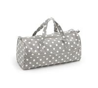 Hobby Gift Custodia esclusiva per ferri da maglia, astuccio per uncinetto, accessori per maglieria, astuccio 12 x 41 x 7,5 cm, pois grigi