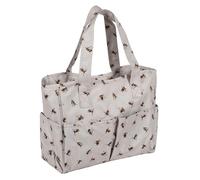 Hobby Gift Borsa Media per Maglia - Creativa da Viaggio con Scomparti, Organiser per Uncinetto per Punto Croce, Filati, Ricamo, Hobby Creativi e Progetti Artistici - 13 x 34,5 x 29 cm, Api