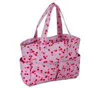 Hobby Gift Borsa per Lavoro a Maglia Media - Borsa per Lana, Uncinetto e Ricamo con Tasche, Organizer per Progetti Creativi - 13 x 34.5 x 29cm, Ciliegia