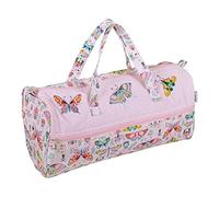 Hobby Gift Borsa per Maglieria, Grande Porta Filati in Lana, Scomparto con Cerniera per Ferri da Maglia Fino a 40 cm, uncinetti e Accessori, Insetti e Farfalle, 16.5 x 45 x 19.5cm