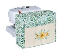 Hobby Gift Copertura per Macchina da Cucire con Tasche, Copertura Antipolvere per Accessori da Cucito, Adatta alla Maggior Parte delle Macchine Standard - 33,5 x 44 x 21 cm, Eucalipto
