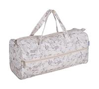 Hobby Gift Borsa per Maglieria, Grande Porta Filati in Lana, Scomparto con Cerniera per Ferri da Maglia Fino a 40 cm, uncinetti e Accessori, Bosco Toile, 16.5 x 45 x 19.5cm
