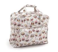 Hobby Gift MR4660 95 Esclusiva Macchina da Cucire, Borsa da Trasporto Imbottita in PVC, Accessori Extra, 20 x 43 x 37 cm, Schiuma, Gufi