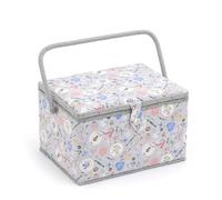 Hobby Gift MRL 86 Esclusiva Grande Cucito, Scatola portaoggetti Artigianale, Vassoio per Accessori, puntaspilli, Manico in PVC, 23,5 x 31 x 20 cm, Legno, Fatti in casa, 23.5 x 31 x 20cm