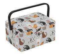 Hobby Gift Scatola portaoggetti media per cucito, 18,5 x 25,5 x 14,5 cm, Gatti
