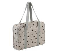 Hobby Gift Valigetta per progetti - Borsa portaoggetti per lavori a maglia, cucito, per lezioni e viaggi, 3 inserti in plastica per accessori e organizzazione - 100% cotone 34 x 28 x 12 cm - Api