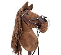 Hobby Horse - Cavallo hobby grande formato A3 (cavallo su un bastone) completo di finimenti come nella foto (controllato)