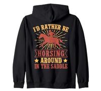 Hobby Horse Rider Rather Be Horsing Around Saddle Cavallo da Felpa con Cappuccio