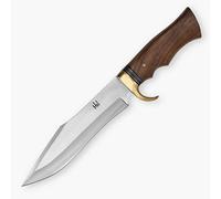 Hobby Hut HH-340 Coltello da Caccia con Fodero, 34,29 cm Coltello Bushcraft in Acciaio 420C, Coltello a Lama Fissa, Manico in Legno di Noce Progettato per la Caccia e Il Campeggio