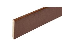 Hobby Legno Battiscopa Rivestito in Legno di Tanganica Tinto Noce Medio mm.70x10x2400 (Prezzo per Ml 12,00)