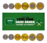 Hobby of Kings 6 Monete Diverse dall'Arabia Saudita 5, 10, 25, 50 Halalas, 1, 2 Riyal 2016