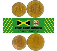 Hobby of Kings Set di 2 Monete dalla Giamaica: 1/2, 1 Penny. 1953-1967. Regina Elisabetta II