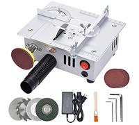 Hobby Sega da Tavolo con Mitra Gauge, Sega da Tavolo Elettrica profondità di Taglio Regolabile Smerigliatrice per Sega Circolare per Fai da Te Fatti a Mano Modello in Legno Artigianato Metallo Legno