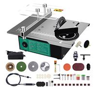 Hobby Sega da Tavolo, Sega da Tavolo di Precisione Portatile da 180 W con 4 Lame, profondità di Taglio 40 mm, Sega Multifunzionale per la Lavorazione del Legno da Taglio Piccolo per Artigianato di Mo