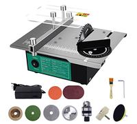 Hobby Sega da Tavolo, Sega da Tavolo di Precisione Portatile da 180 W con 4 Lame, profondità di Taglio 40 mm, Sega Multifunzionale per Lavorazione del Legno da Taglio Piccolo per Artigianato Modello