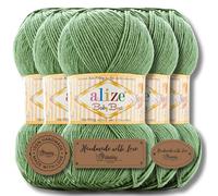 Hobby YARN 3x Etichetta con Alize Baby Best Batik 5x 100g come Set | Antipilling Lana per Bambini in Acrilico Tinta Unita & Batik Filato per Uncinetto e Maglia con Sfumature di Colore (954)