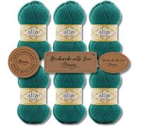 Hobby YARN Alize Baby Best - 3 etichette per etichette con lana di alta qualità, 6 x 100 g, in acrilico, tinta unita e batik, per uncinetto e maglia (847 - Bird Feather)