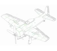 HobbyBoss Kit modello in plastica F8F-1B Bearcat 1:72 Colore non verniciato 87268