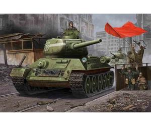 Hobbyboss 84809 - 1:48 RussianT-34/85 (1944 Angle-Jointed Torretta) Tank - Nuovo
