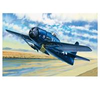 Hobbyboss-F8F-1 Bearcat Aeromodello in Kit da Montaggio, Colore Blu, Medio, HBB80356