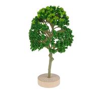 Hobbyfun Albero in miniatura, altezza circa 12 cm, set da 2 pezzi, in plastica, larghezza 6,5 cm, altezza 12 cm, decorazione per tutto l'anno, modellismo, accessori per diorama