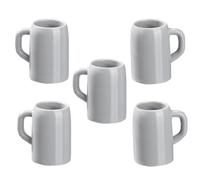 Hobbyfun Confezione da 5 mini sgombro, confetti, bicchieri, Oktoberfest, plastica, grigio