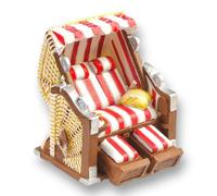 HobbyFun Poltrona cabina, 6,5 x 6,5 x 5 cm, colore: Rosso/Bianco