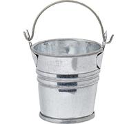 HobbyFun Secchio in metallo in miniatura, 4,0 cm, diametro 4,0 cm, altezza 4,0 cm, decorazione per tutto l'anno, tipo di articolo in miniatura, materiale metallico, ideale per modellismo, casa delle