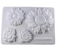 Hobbyfun Stampo con 4 FORMINE Girasole Fiore Mold FORMINA Stampo x colate FORMINA STAMPI