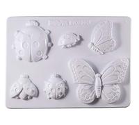 Hobbyfun Stampo con 6 FORMINE Coccinelle E Farfalle MOLDS Primavera Portafortuna Flower