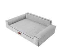 HOBBYGARDEN Cuccia morbida per cani, letto per animali domestici, colore: grigio cenere, 98 x 66 cm