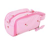 HobbyGift Borsa Alluncinetto Con Tasca Cerniera Ricamata Ciliegie
