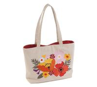 Hobby Gift Borsa artigianale, borsa a tracolla, ricamata, fiori di campo