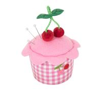 HobbyGift Cucito A Punto Ricamo Ciliegie Cupcake Cuscinetto Spilli