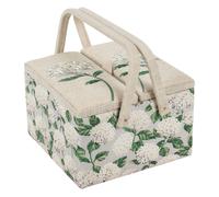 Hobbygift Cucito Scatola (Grande) Doppio Coperchio - Quadrato - Ortensia -
