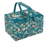 Hobbygift Cucito Scatola (L) - Doppio Coperchio - Appliqué Uccelli -