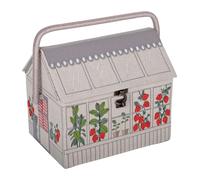 HobbyGift Scatola Da Cucito Ricamata Strawberry Greenhouse Storage Per Sartoria