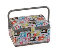 HobbyGift Scatola Per Cucito (M) Rettangolare Contenitore Per Macchine Da Cucire