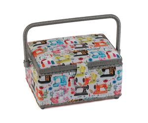 HobbyGift Scatola Per Cucito (M) Rettangolare Contenitore Per Macchine Da Cucire