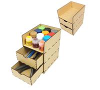 HobbyHold Organizer per modellismo con 2 cassetti - Compatto Portautensili e colori - Modello scaffale colorato - Scaffale colorato - Paint Rack - Organizer da scrivania - Porta pennelli